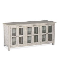 Sunny Designs 70" Wood TV Cabinet for TVs up to 80", Marble White