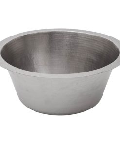 16" Copper Bar Sink Electroless Nickel 2" Drain Size