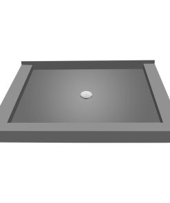 TileRedi P3042CDT-PVC 30x42 Triple Curb Pan Center Drain