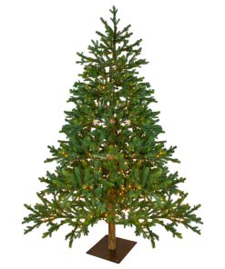 6.5' Pre-Lit LED North Pine Artificial Christmas Tree, Clear Lights