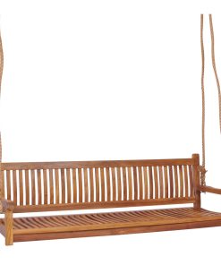 Teak Wood Elzas Triple Porch Swing made from A-Grade Teak Wood