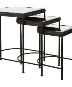 Uttermost India Black Set Of 3 Nesting Tables 24965