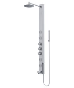 VIGO Bowery Circular Spray Head Shower Massage Panel With Tub Filler, Stainless
