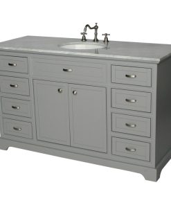 56" Contemporary Style Single Sink Bathroom Vanity Model 2422-56 GK