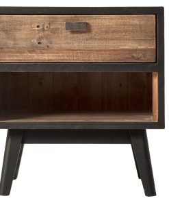 20 Inch Nightstand Black Rustic Moe's Home
