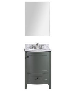 24" Pewter Green Bathroom Vanity, PVC