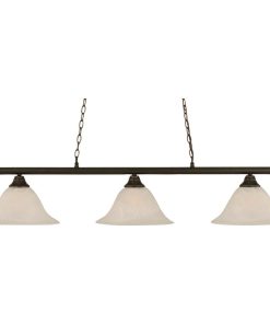 Toltec Lighting 373-DG-5831 Oxford - Three Light Billiard