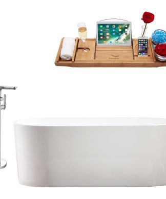 Tub, Faucet and Tray Set Streamline 67" Freestanding MH2000-120