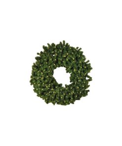 6' Pre-Lit Clear Incandescent Sequoia Wreath