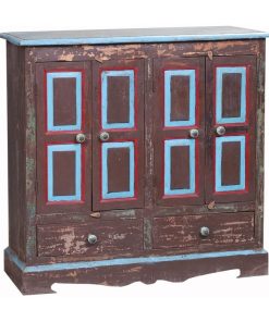 Tonyville Rustic Reclaimed Wood 2 Drawer Storage Cabinet