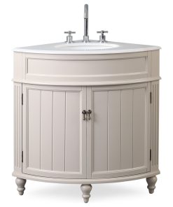 24" Thomasville Taupe Corner Bathroom Vanity