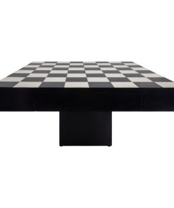 32x32 Resin Chess Set, Black/White