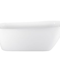 59" Acrylic Single Slipper Flatbottom Non-Whirlpool Bathtub, White