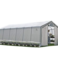 12x24x8/3, 7x7, 3x2, 4 M, 6 Rib Peak Style Greenhouse"-A-Box