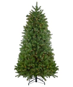 7.5' Pre-Lit Palisades Fir Artificial Christmas Tree, Clear Lights