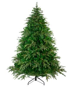 7.5' Pre-Lit Roosevelt Fir Artificial Christmas Tree, Warm White LED Lights