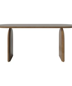 59.1" Farmhouse Dining Table Solid Wood Top, Pedestals for 4