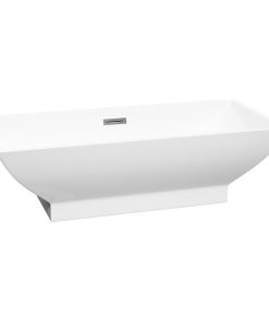 70 x 33.5 Freestanding Double Slipper Soaking Acrylic Bathtub
