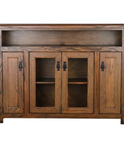 59" Wide Mission Tall Entertainment Console, Aqua Oak