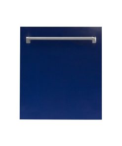 24" Blue Gloss Top Control Dishwasher 120-Volt With Traditional Style Handle