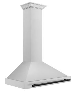 36" Autograph DuraSnow Stainless Steel Range Hood, Matte Black