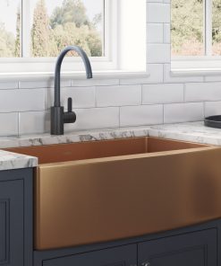 36-inch Farmhouse Sink - Copper Tone Matte Bronze Stainless Steel - RVH9880CP