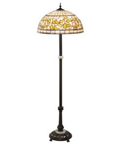 62 Wide Tiffany Turning Leaf Floor Lamp