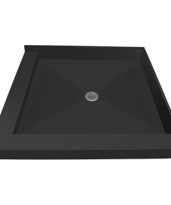 TileRedi 3636CDL-PVC 36x36 Double Curb Pan Center Drain