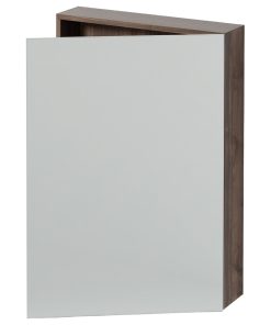 Wooden Bathroom Mirror Cabinet | Wireworks Magnifier, Dark Walnut