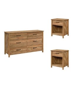 3 Piece Bedroom Set with Dresser and 2 Nightstands in Sindoori Mango