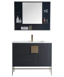 40?Kuro Bath Vanity With Medicine Cabinet, Dawn Gray