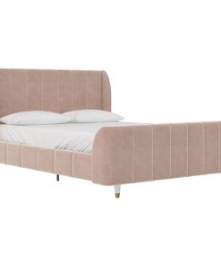 Valentina Upholstered Bed, Full Size, Pink