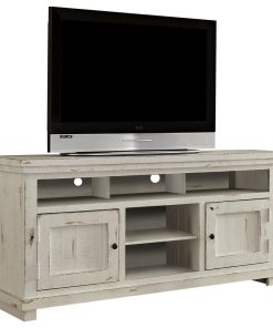 Willow Entertainment 64" Console, Distressed White