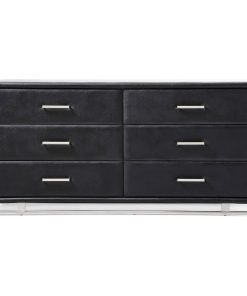 Vetro Accent Chest - Black with Soft-Closed Drawers