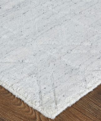 Weave & Wander Khalo Wool Rug, Warm Silver Gray, 10ft x 14ft Rug