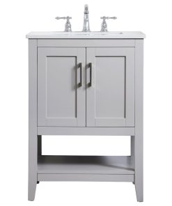 24 Inch Single Bathroom Vanity In Grey