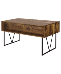 Voguish Style Writing Desk With 4 Drawers, Brown