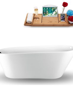 69" Streamline N1522BL Freestanding Tub and Tray With Internal Drain