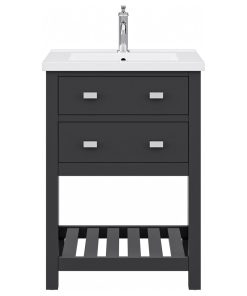 Viola 24" Integrated Ceramic Sink Top Vanity, Espresso