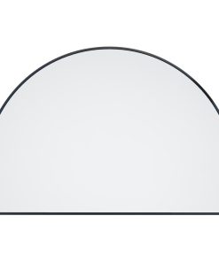40"Hx60"W Arch Shape Stainless Steel Framed Mirror, Black