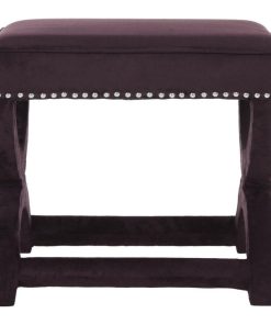 Stella Ottoman Silver Nail Heads Plum