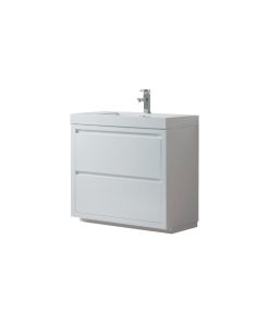 Vanity Art Single-Sink Bathroom Vanity With Resin Top, 36"