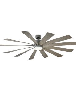 Windflower 80" 12 Blade Indoor/Outdoor Smart Ceiling Fan, 6 Speed DC Motor