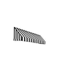 6' San Francisco Window Awning, 24" Hx42" D, Black And White