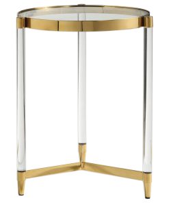 Uttermost 24748 Kellen 16"W Stainless Steel Accent Table - Plated Gold