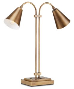 Symmetry Brass Double Desk Lamp