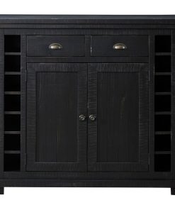 Willow Casual Distressed Black Wood Server