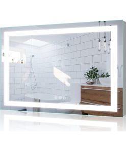 Vanity LED Lighted Backlit Wall Mounted Bathroom Mirror, 48x36", 3 Buttons