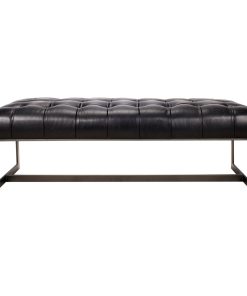 Wyatt Leather Bench Black