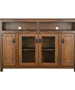 70" Wide Mission Tall Entertainment Console, Gold Oak